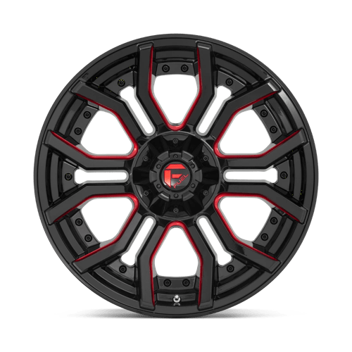 Fuel 1PC | D712 RAGE | 20.0x10.00 | 6X135/6X139.7 | -18 | GLOSS BLACK RED TINTED CLEAR