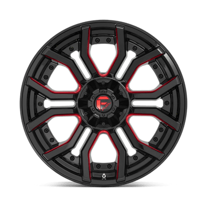 Fuel 1PC | D712 RAGE | 20.0x10.00 | 6X135/6X139.7 | -18 | GLOSS BLACK RED TINTED CLEAR