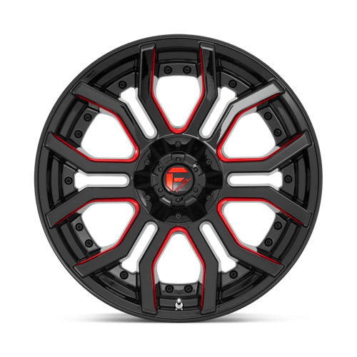 Fuel 1PC | D712 RAGE | 20.0x9.00 | 6X135/6X139.7 | 1 | GLOSS BLACK RED TINTED CLEAR