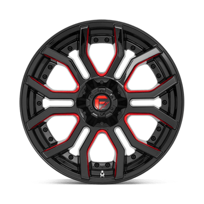 Fuel 1PC | D712 RAGE | 20.0x9.00 | 6X135/6X139.7 | 1 | GLOSS BLACK RED TINTED CLEAR
