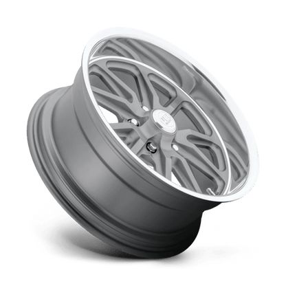 US Mag 1PC | U111 RAMBLER | 15.0x7.00 | 5X120.65 | 1 | TEXTURED GRAY W/ DC LIP
