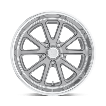 US Mag 1PC | U111 RAMBLER | 18.0x9.50 | 5X114.3 | 1 | TEXTURED GRAY W/ DC LIP