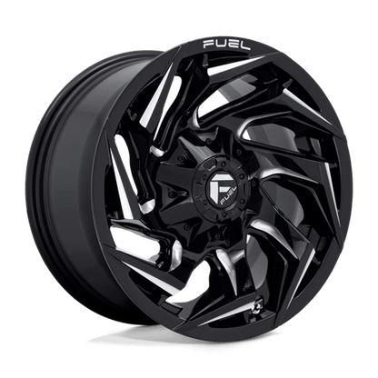 Fuel 1PC | D753 REACTION | 18.0x9.00 | 8X180 | 1 | GLOSS BLACK MILLED