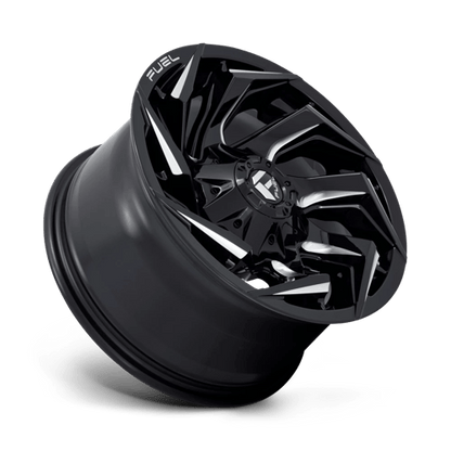 Fuel 1PC | D753 REACTION | 20.0x9.00 | 6X120 | 8 | GLOSS BLACK MILLED