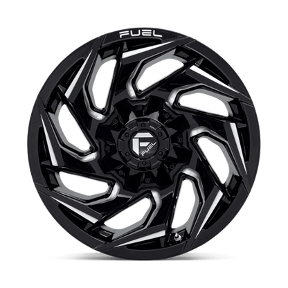 Fuel 1PC | D753 REACTION | 20.0x10.00 | 8X165.1 | -18 | GLOSS BLACK MILLED