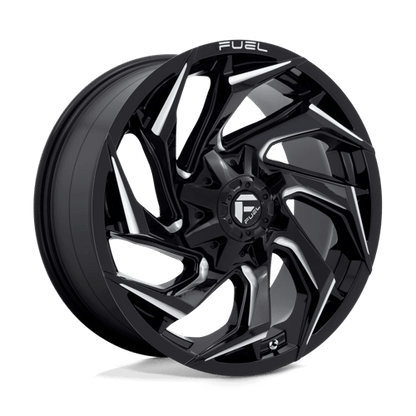 Fuel 1PC | D753 REACTION | 20.0x9.00 | 8X180 | 20 | GLOSS BLACK MILLED