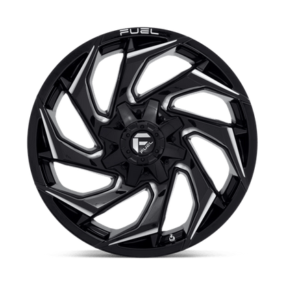 Fuel 1PC | D753 REACTION | 20.0x9.00 | 8X180 | 20 | GLOSS BLACK MILLED