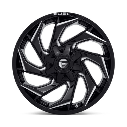 Fuel 1PC | D753 REACTION | 20.0x9.00 | 8X165.1 | 20 | GLOSS BLACK MILLED