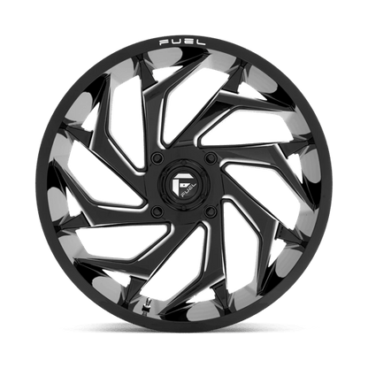 Fuel UTV | D753 REACTION | 22.0x7.00 | 4X137 | 0 | GLOSS BLACK MILLED