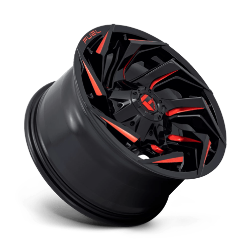 Fuel 1PC | D755 REACTION | 20.0x9.00 | 8X170 | 1 | GLOSS BLACK MILLED W/ RED TINT