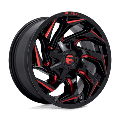 Fuel 1PC | D755 REACTION | 18.0x9.00 | 6X135/6X139.7 | 1 | GLOSS BLACK MILLED W/ RED TINT