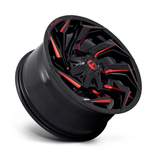 Fuel 1PC | D755 REACTION | 18.0x9.00 | 6X135/6X139.7 | 1 | GLOSS BLACK MILLED W/ RED TINT