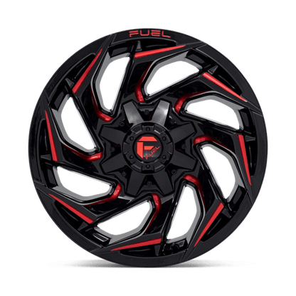 Fuel 1PC | D755 REACTION | 18.0x9.00 | 6X135/6X139.7 | 1 | GLOSS BLACK MILLED W/ RED TINT