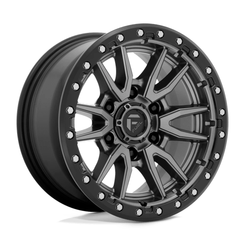 Fuel 1PC | D680 REBEL | 16.0x8.00 | 6X139.7 | 1 | MATTE GUNMETAL BLACK BEAD RING