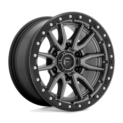 Fuel 1PC | D680 REBEL | 16.0x8.00 | 6X139.7 | 1 | MATTE GUNMETAL BLACK BEAD RING
