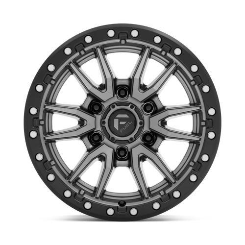 Fuel 1PC | D680 REBEL | 16.0x8.00 | 6X139.7 | 1 | MATTE GUNMETAL BLACK BEAD RING