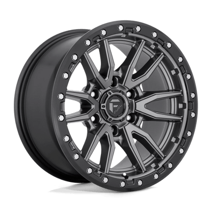 Fuel 1PC | D680 REBEL | 20.0x9.00 | 5X150 | 20 | MATTE GUNMETAL BLACK BEAD RING
