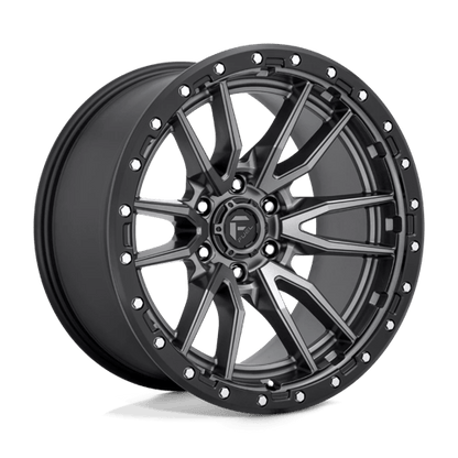 Fuel 1PC | D680 REBEL | 20.0x10.00 | 6X139.7 | -18 | MATTE GUNMETAL BLACK BEAD RING