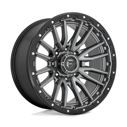 Fuel 1PC | D680 REBEL | 22.0x10.00 | 8X180 | -18 | MATTE GUNMETAL BLACK BEAD RING