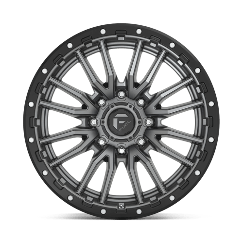 Fuel 1PC | D680 REBEL | 22.0x10.00 | 8X170 | -18 | MATTE GUNMETAL BLACK BEAD RING