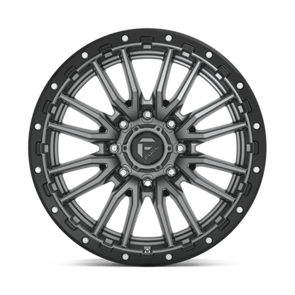 Fuel 1PC | D680 REBEL | 22.0x10.00 | 8X170 | -18 | MATTE GUNMETAL BLACK BEAD RING