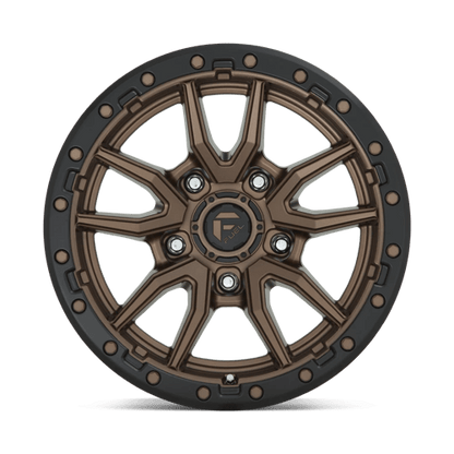 Fuel 1PC | D681 REBEL | 17.0x9.00 | 5X114.3 | -12 | MATTE BRONZE BLACK BEAD RING