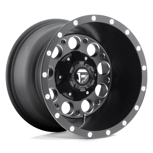 Fuel 1PC | D525 REVOLVER | 15.0x10.00 | 6X139.7 | -43 | MATTE BLACK MILLED