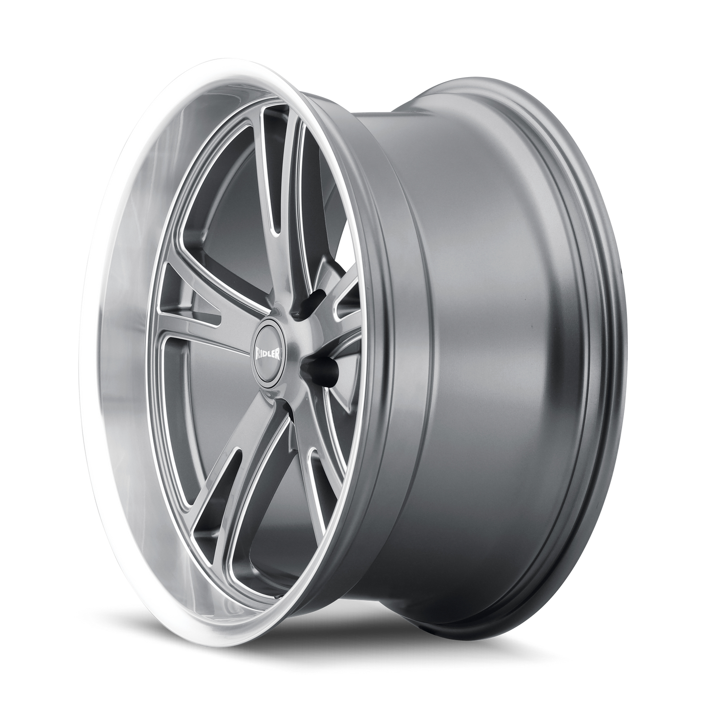 RIDLER 606 GLOSS GREY MACHINED | 18x9.5 | 5x127 | mm | 606-8973G