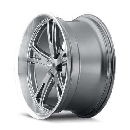 RIDLER 606 GLOSS GREY MACHINED | 18x9.5 | 5x127 | mm | 606-8973G