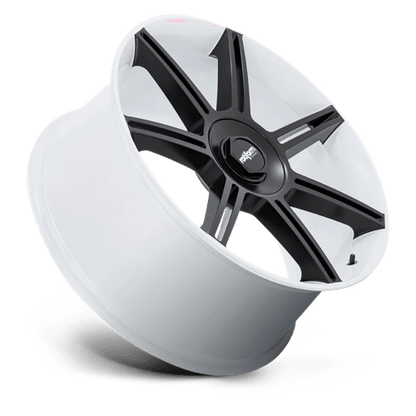 Rotiform | FRA | 22.0x12.00 | 5X130 | 60 | GLOSS WHITE W/ M-BLACK SPOKES