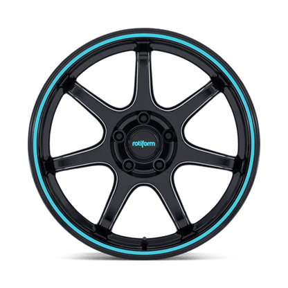 Rotiform | RC208 BPU | 19.0x9.50 | 5X114.3 | 38 | GLOSS BLACK W/ TEAL STRIPE