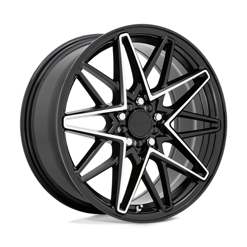 Ruff | CLUTCH | 18.0x8.00 | 5X108/5X114.3 | 38 | GLOSS BLACK W/ MACHINED FACE