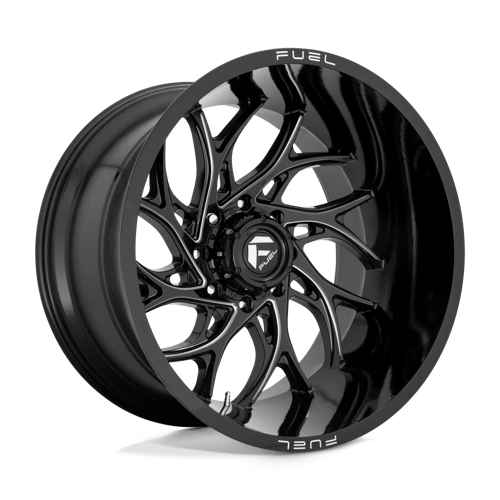 Fuel 1PC | D741 RUNNER | 20.0x9.00 | 8X180 | 1 | GLOSS BLACK MILLED