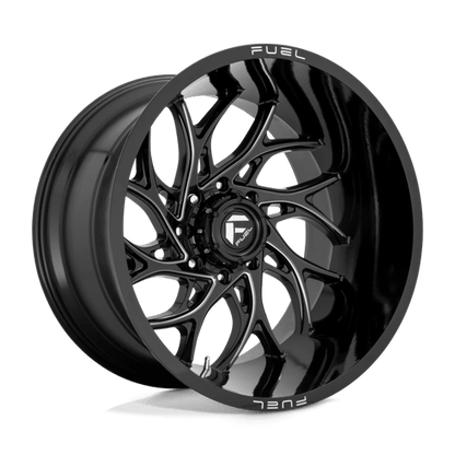 Fuel 1PC | D741 RUNNER | 20.0x9.00 | 8X180 | 1 | GLOSS BLACK MILLED