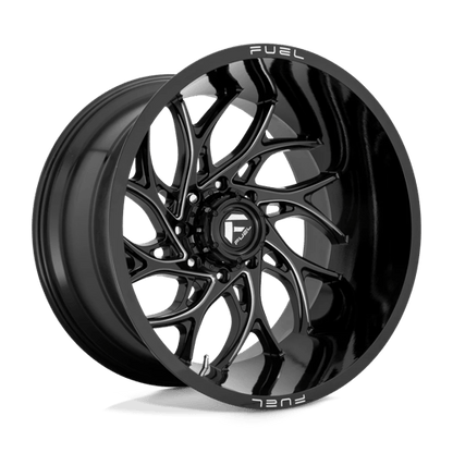 Fuel 1PC | D741 RUNNER | 20.0x10.00 | 8X180 | -18 | GLOSS BLACK MILLED