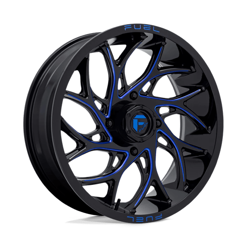 Fuel UTV | D778 RUNNER UTV | 18.0x7.00 | 4X137 | 13 | GLOSS BLACK MILLED CANDY BLUE