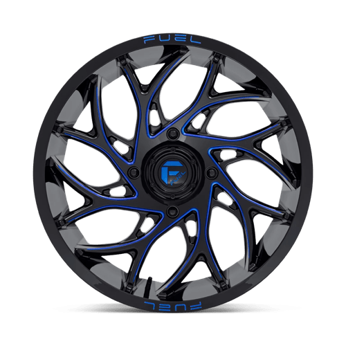 Fuel UTV | D778 RUNNER UTV | 18.0x7.00 | 4X156 | 13 | GLOSS BLACK MILLED CANDY BLUE