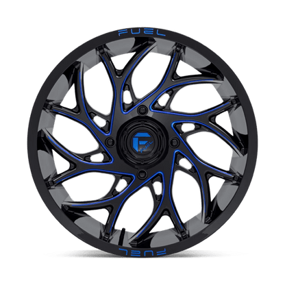 Fuel UTV | D778 RUNNER UTV | 18.0x7.00 | 4X156 | 13 | GLOSS BLACK MILLED CANDY BLUE