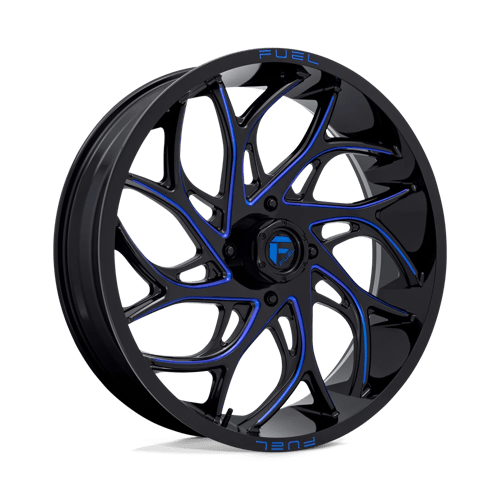 Fuel UTV | D778 RUNNER UTV | 24.0x7.00 | 4X156 | 13 | GLOSS BLACK MILLED CANDY BLUE