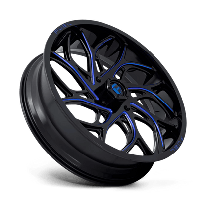 Fuel UTV | D778 RUNNER UTV | 24.0x7.00 | 4X137 | 13 | GLOSS BLACK MILLED CANDY BLUE