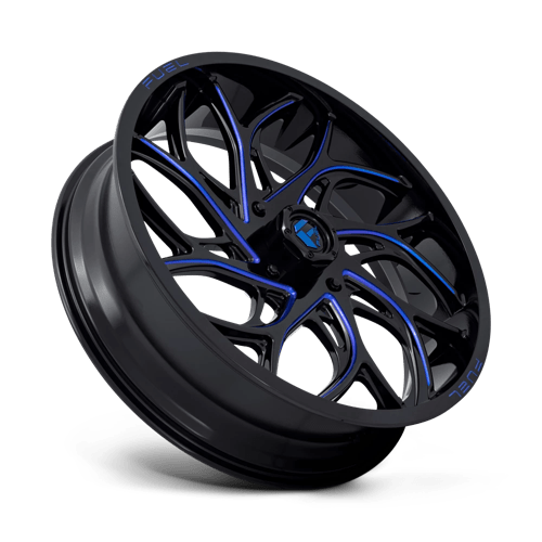 Fuel UTV | D778 RUNNER UTV | 24.0x7.00 | 4X156 | 13 | GLOSS BLACK MILLED CANDY BLUE