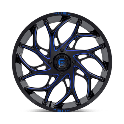 Fuel UTV | D778 RUNNER UTV | 24.0x7.00 | 4X137 | 13 | GLOSS BLACK MILLED CANDY BLUE