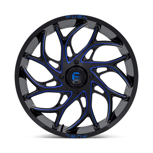 Fuel UTV | D778 RUNNER UTV | 24.0x7.00 | 4X156 | 13 | GLOSS BLACK MILLED CANDY BLUE