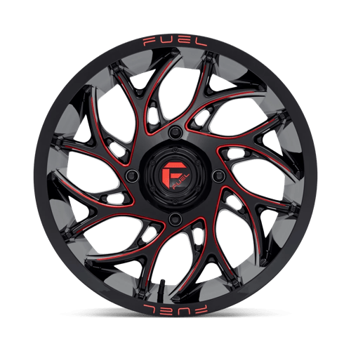 Fuel UTV | D779 RUNNER UTV | 18.0x7.00 | 4X137 | 13 | GLOSS BLACK MILLED CANDY RED