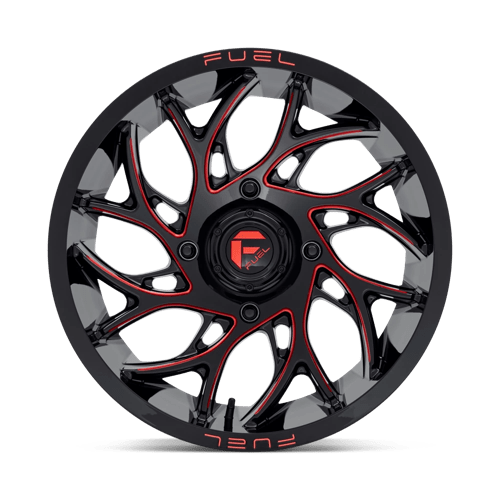 Fuel UTV | D779 RUNNER UTV | 18.0x7.00 | 4X156 | 13 | GLOSS BLACK MILLED CANDY RED