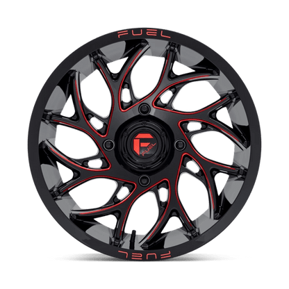 Fuel UTV | D779 RUNNER UTV | 18.0x7.00 | 4X156 | 13 | GLOSS BLACK MILLED CANDY RED