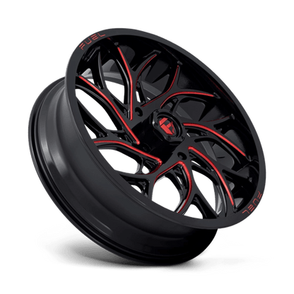 Fuel UTV | D779 RUNNER UTV | 22.0x7.00 | 4X137 | 0 | GLOSS BLACK MILLED CANDY RED