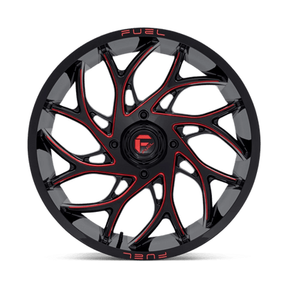 Fuel UTV | D779 RUNNER UTV | 22.0x7.00 | 4X156 | 0 | GLOSS BLACK MILLED CANDY RED