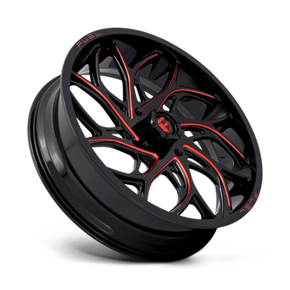 Fuel UTV | D779 RUNNER UTV | 24.0x7.00 | 4X156 | 13 | GLOSS BLACK MILLED CANDY RED