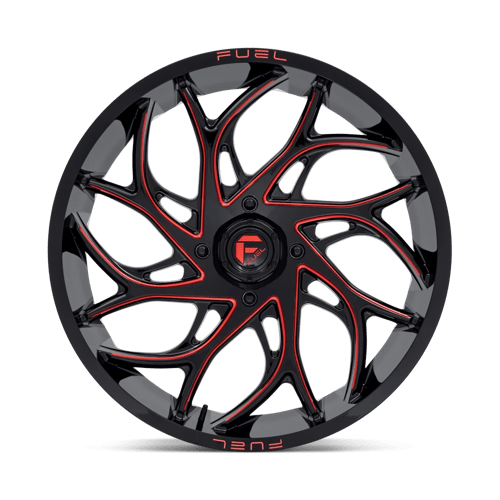 Fuel UTV | D779 RUNNER UTV | 24.0x7.00 | 4X156 | 13 | GLOSS BLACK MILLED CANDY RED